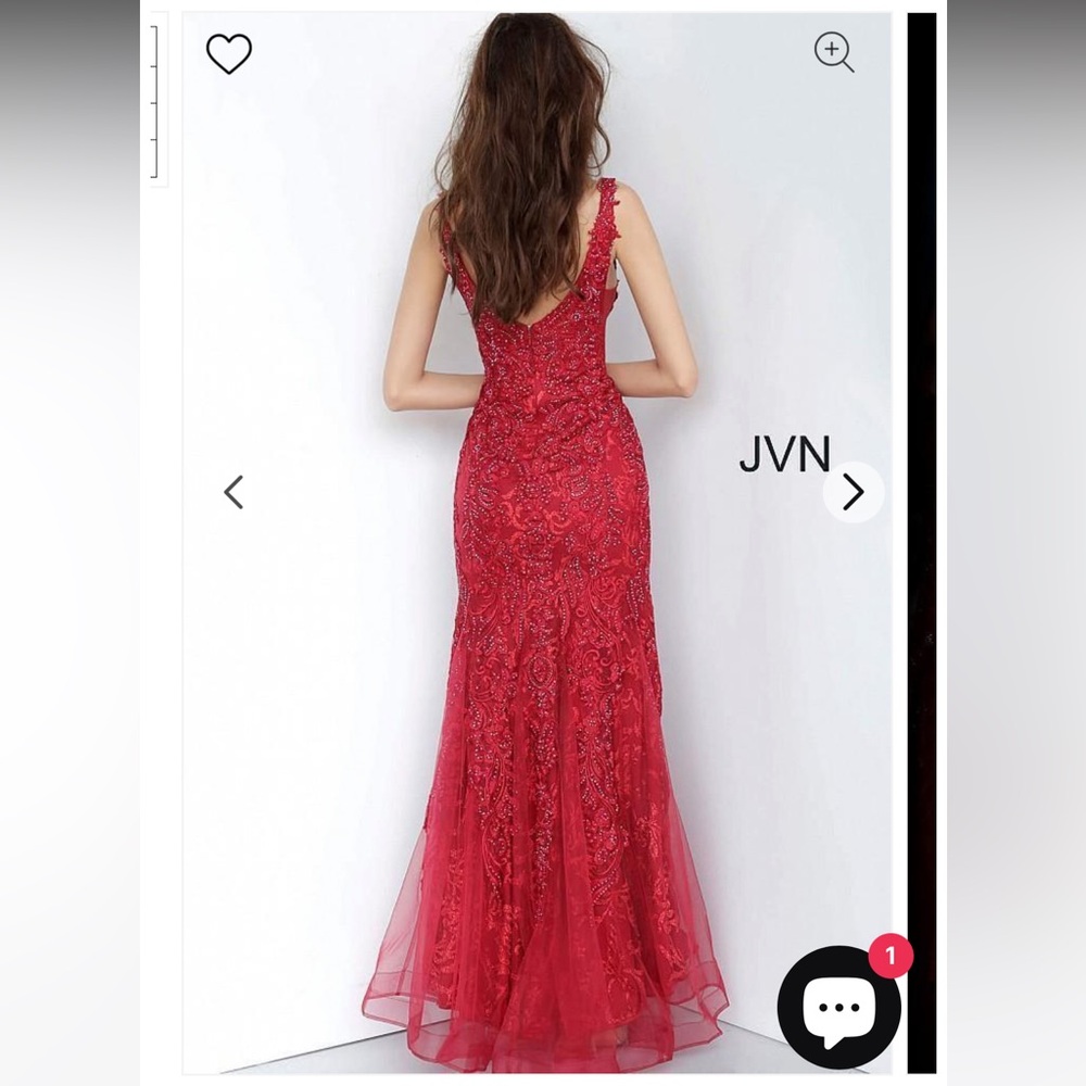 NEW NWT Wine Jovani 02319 Long Mermaid Prom Gown - Picture 2 of 7